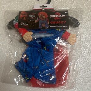 Rubie's Chucky Dog Costume - Blue Jumpsuit with Red Wig